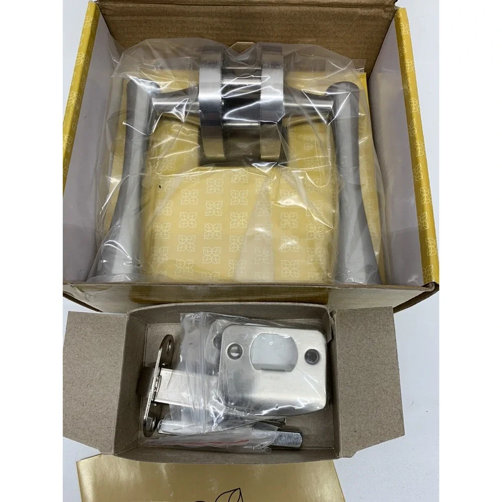 Door Handle Set - No Lock Set - Interior Passage Door Lever - Brushed Nickel‎